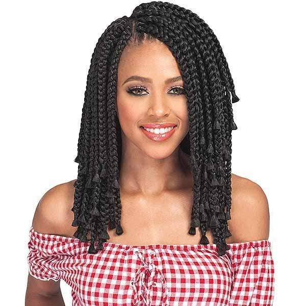 [3 Pack Deal] Bobbi Boss African Roots Collection Crochet Braid - BOMBA BOX BRAID BLUNT TIPS 10" - Image 3