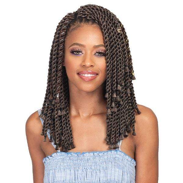 [3 Pack Deal] Bobbi Boss African Roots Collection Crochet Braid - BOMBA SENEGAL TWIST BLUNT TIPS 10" - Image 2