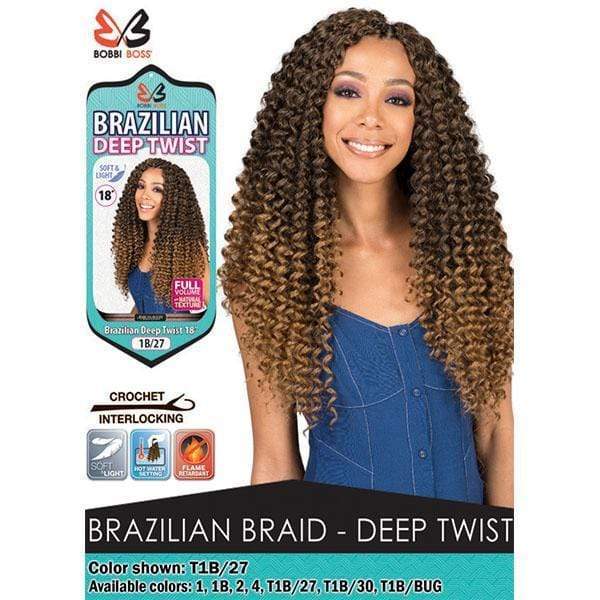 [3 Pack Deal] Bobbi Boss African Roots Collection Crochet Braid - BRAZILIAN DEEP TWIST 18" - Image 5