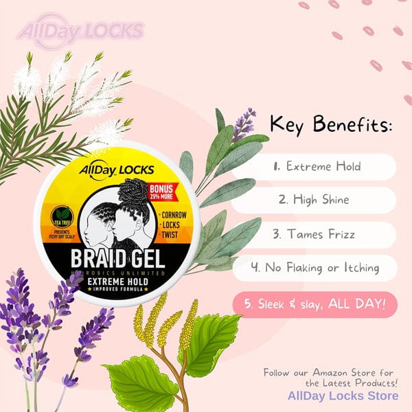 AllDay Locks Braid Gel Extreme Hold - (C) - Image 3