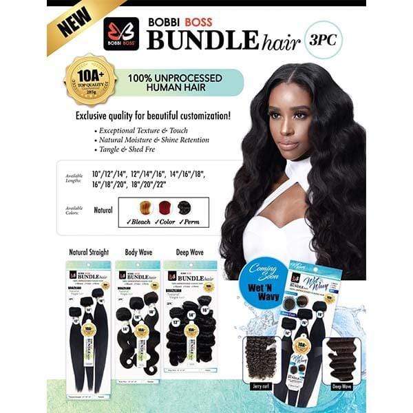 Bobbi Boss Indi Remi 100% Natural Virgin Human Hair Weave Bundle - DEEP WAVE 3PCS - Image 2