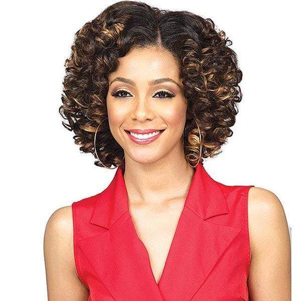 Bobbi Boss Miss Origin Designer Mix Human Hair Blend Short Weave - OPRAH WAVE 3PC + Free Closure - Image 3