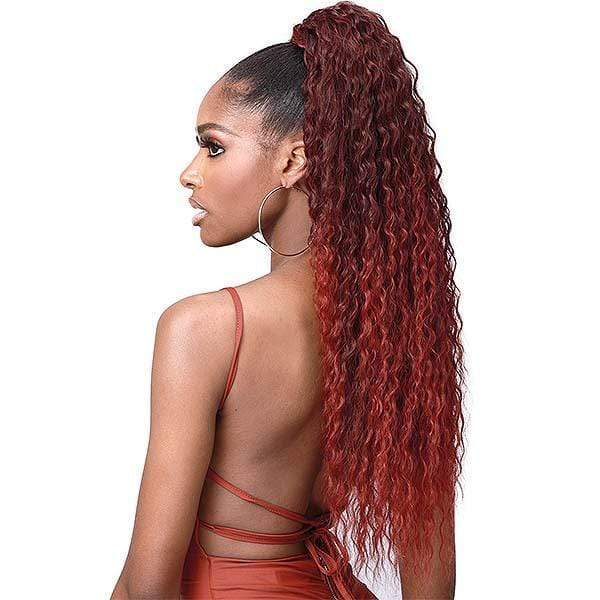 Bobbi Boss Miss Origin Tress Up Human Hair Blend Ponytail - MOD026 BRAZILIAN WAVE 28" - Image 2