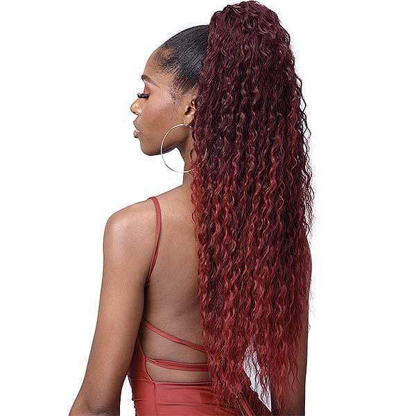 Bobbi Boss Miss Origin Tress Up Human Hair Blend Ponytail - MOD026 BRAZILIAN WAVE 28" - Image 3