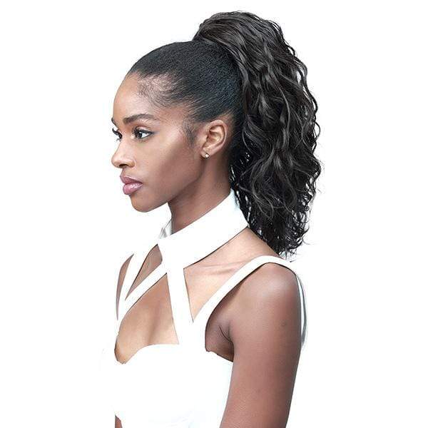 Bobbi Boss Miss Origin Tress Up Human Hair Blend Ponytail - MOD018 OCEAN WAVE 14" - Image 2