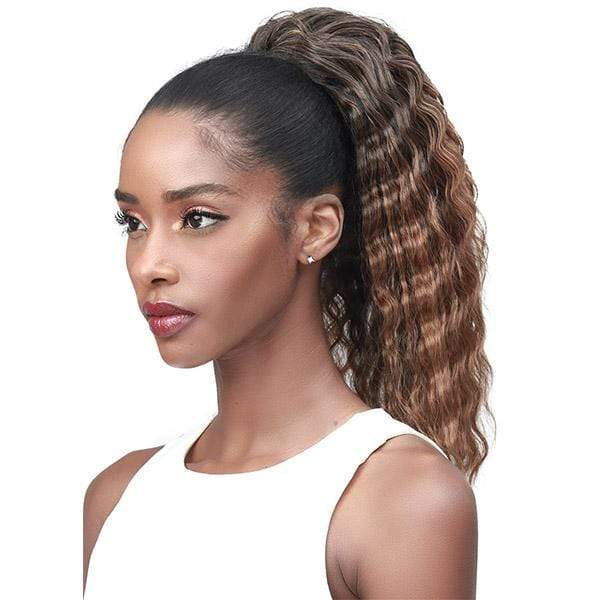 Bobbi Boss Miss Origin Tress Up Human Hair Blend Ponytail - MOD027 CRIMP CURL 14" - Image 2