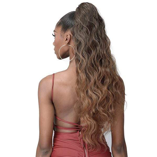 Bobbi Boss Miss Origin Tress Up Human Hair Blend Ponytail -MOD022 BODY WAVE 28" - Image 3
