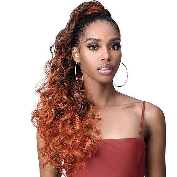 Bobbi Boss Miss Origin Tress Up Human Hair Blend Ponytail - MOD021 OCEAN WAVE 28" - Image 2