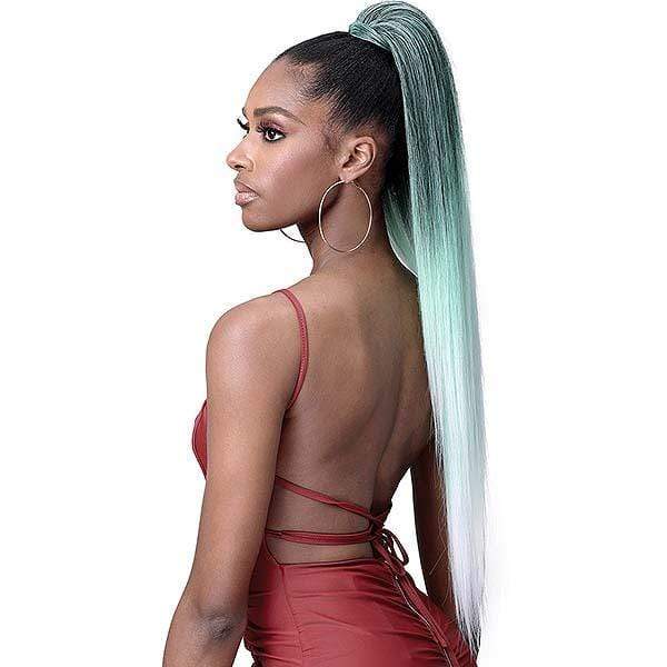 Bobbi Boss Miss Origin Tress Up Human Hair Blend Ponytail - MOD011 YAKI STRAIGHT 32" - Image 2