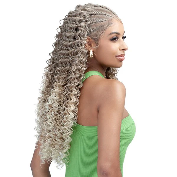 Bobbi Boss Synthetic Hair 13X4 Hand-Tied Deep Lace Wig - MLF626 GHANA BRAID PINEAPPLE DEEP 24 - Image 2