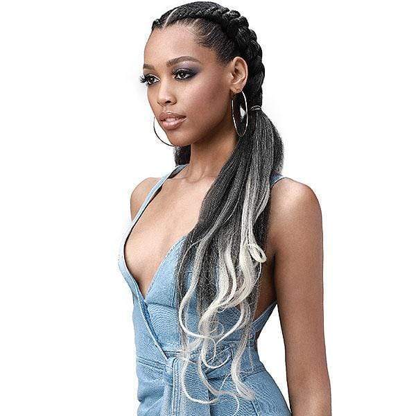 Bobbi Boss Synthetic Pre-Feathered Braid - 3X KING TIPS J-BODY WAVE 28" - Image 2