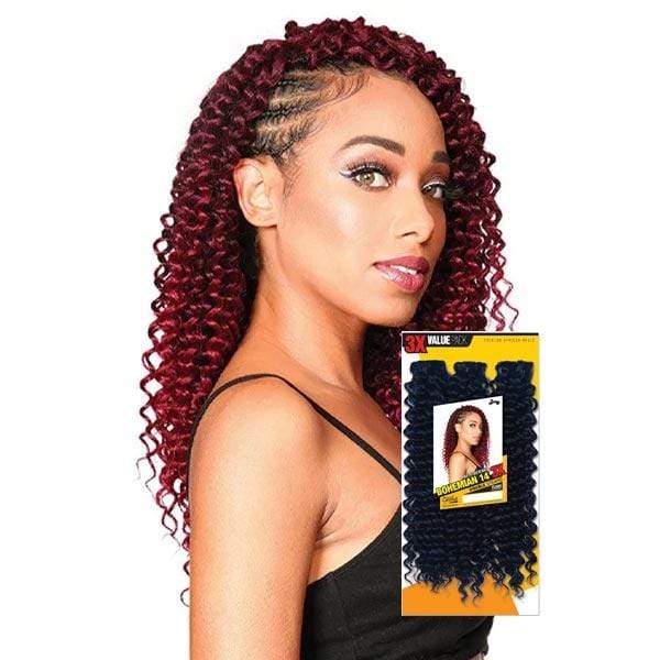 [3 Pack Deal] Zury Sis Premium African Synthetic Crochet Braid - 3X BOHEMIAN 14" - Image 2