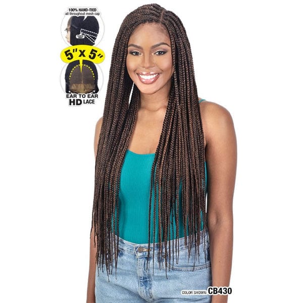 Freetress Equal Synthetic Braided Lace Front Wig -  NATURAL BOX BRAID 32" - Image 2