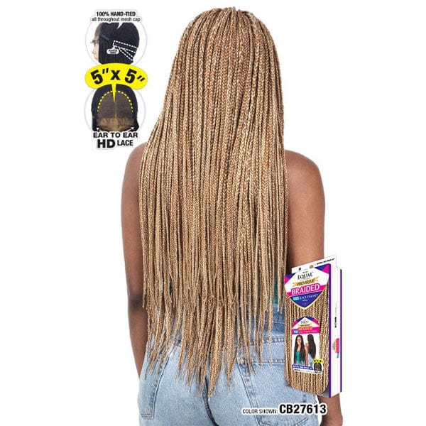 Freetress Equal Synthetic Braided Lace Front Wig -  NATURAL BOX BRAID 32" - Image 3