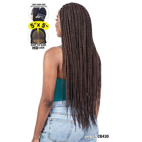Freetress Equal Synthetic Braided Lace Front Wig -  NATURAL BOX BRAID 32" - Image 4