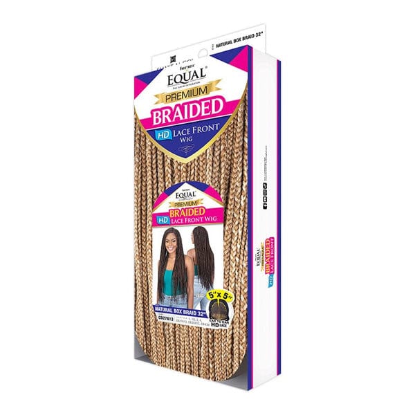 Freetress Equal Synthetic Braided Lace Front Wig -  NATURAL BOX BRAID 32" - Image 5