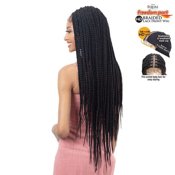 Freetress Equal Synthetic Freedom Part Braided Lace Front Wig - KNOTLESS BOX BRAID - Image 2