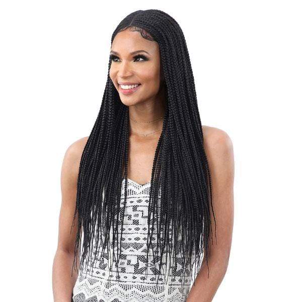Freetress Equal Synthetic Premium Braid Lace Wig - LONG BOX BRAIDS - Image 2