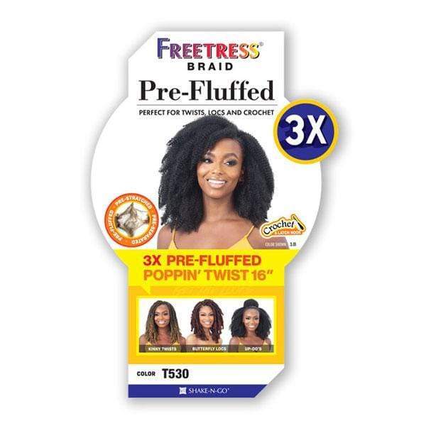 Freetress Synthetic Crochet Braid - 3X PRE-FLUFFED POPPIN TWIST 16" - Image 5