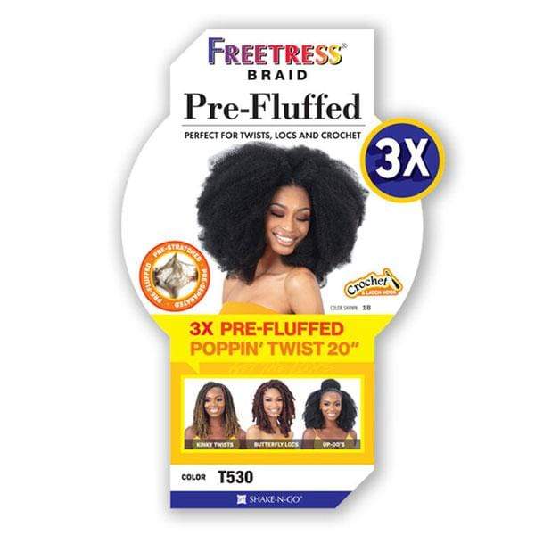 Freetress Synthetic Crochet Braid - 3X PRE-FLUFFED POPPIN TWIST 20" - Image 3