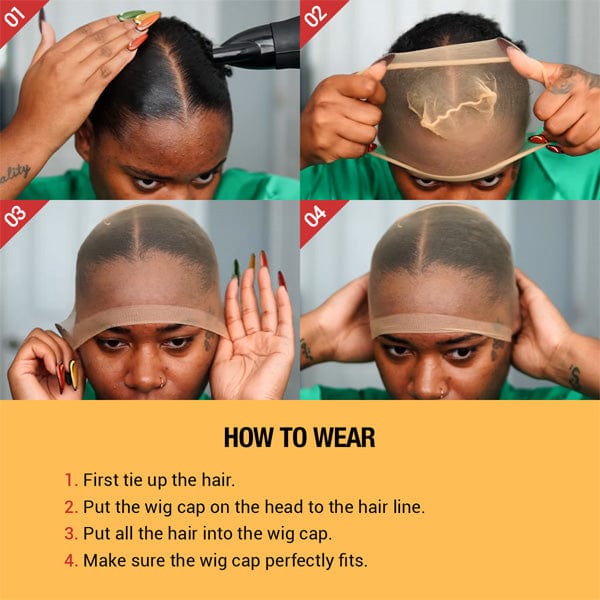 Invisible HD Wig Cap Ultra Thin for Bald Cap Method (2Pcs) - WCAP01 - (C) - Image 2