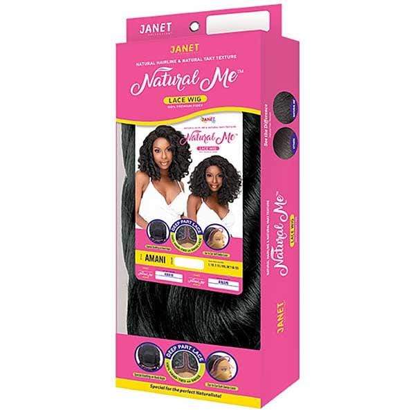 Janet Collection Natural Me Human Hair Blend Deep Part Swiss Lace Front  Wig - AMANI - Clearance - Image 7