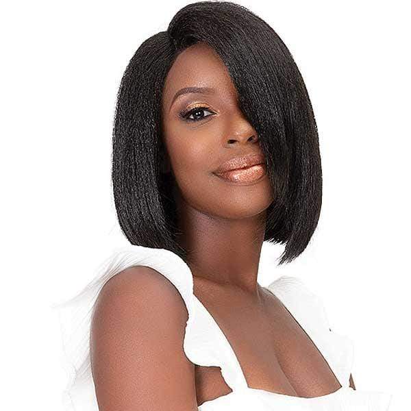 Janet Collection Natural Me Human Hair Blend Deep Part Swiss Lace Front  Wig - ANN - Clearance - Image 2