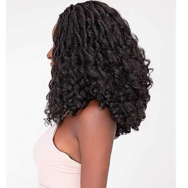 Janet Collection Natural Me Human Hair Blend Deep Part Swiss Lace Front  Wig - JENNA - Clearance - Image 4