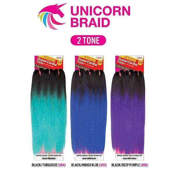 Janet Collection Pre Stretched Unicorn Crochet Braid - 3X SUPER CARIBE TRIPLE 48" - Image 6