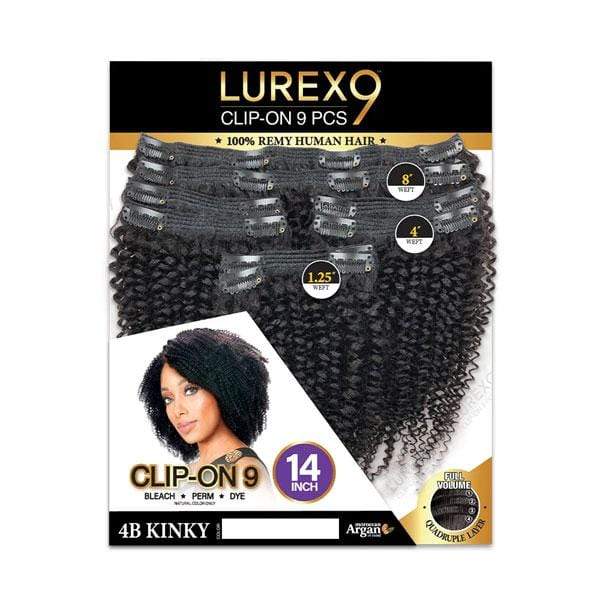 Zury Sis Lurex 100% Remy Human Hair Clip-On 9 Pieces -  4B KINKY 14"-16" - Image 2