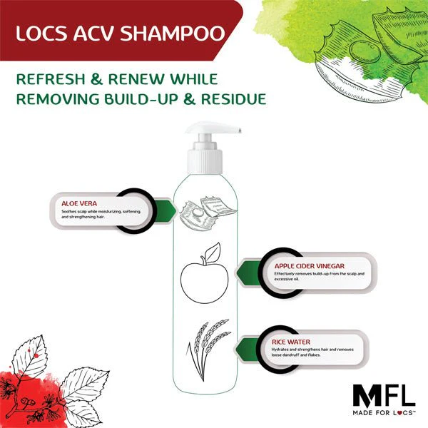 MFL - Locs Vegan Apple Cider Vinegar Shampoo -8oz - (C) - Image 2