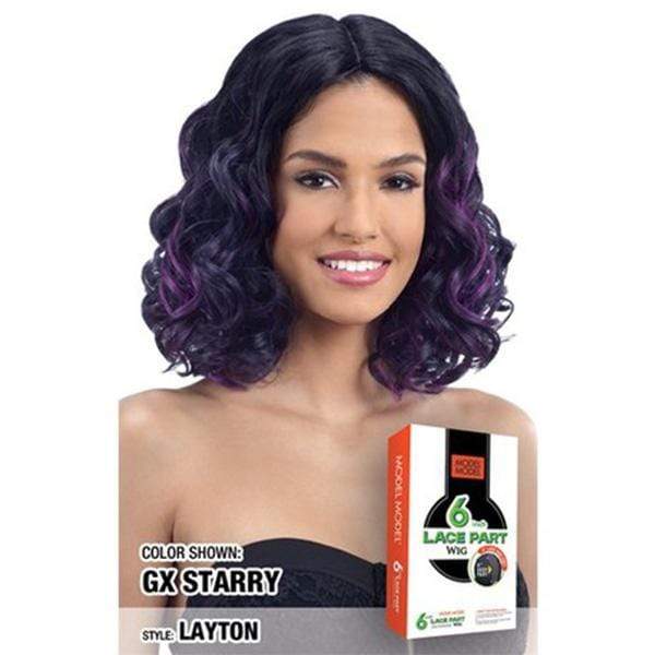Model Model Synthetic Hair Lace Part Wig - L6PLY LAYTON - Image 2