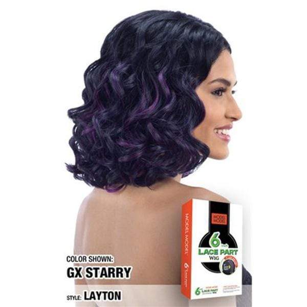 Model Model Synthetic Hair Lace Part Wig - L6PLY LAYTON - Image 3