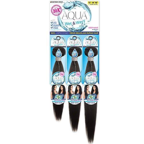 Motown Tress 100% Brazilian Remy AQUA 10A Bundle Wet & Wavy - DEEP WAVE 3PACK 10~24" - Image 3
