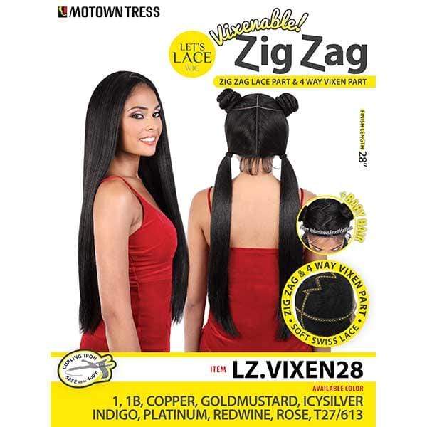 Motown Tress Let's Lace Zig Zag 4 Way Lace Part Synthetic Swiss Lace Wig - LZ VIXEN28 - Clearance - Image 10