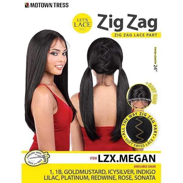 Motown Tress Let's Lace Zig Zag 4 Way Lace Part Synthetic Swiss Lace Wig - LZX MEGAN - Clearance - Image 7