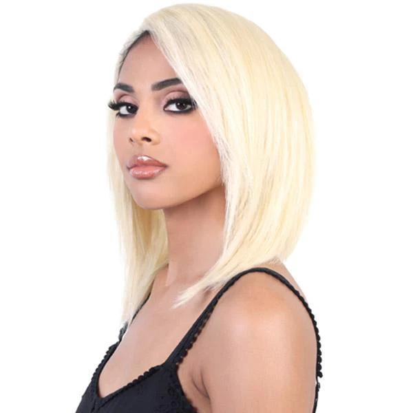 Motown Tress Natural & Blonde 100% Remy Human Hair 13"x2" Lace Part Wig - HNBL3 MIZ - Image 3