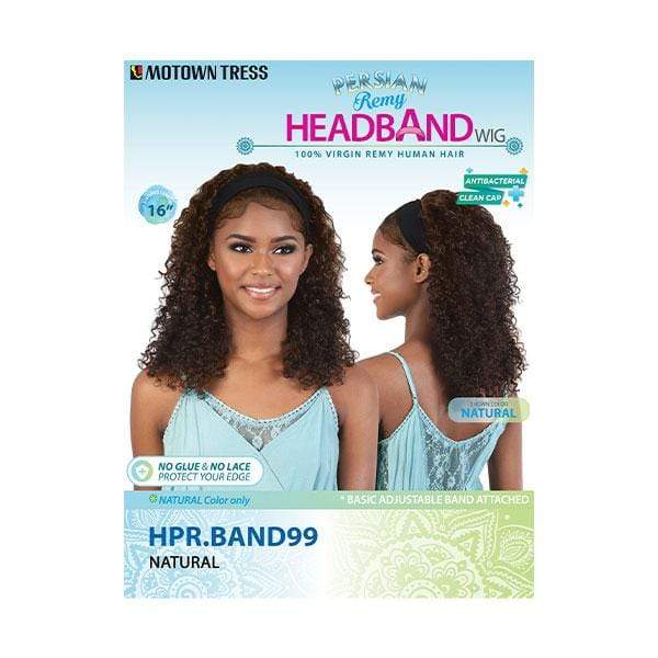 Motown Tress Persian 100% Virgin Remi Human Hair Headband Wig - HPR.BAND99 - Image 5
