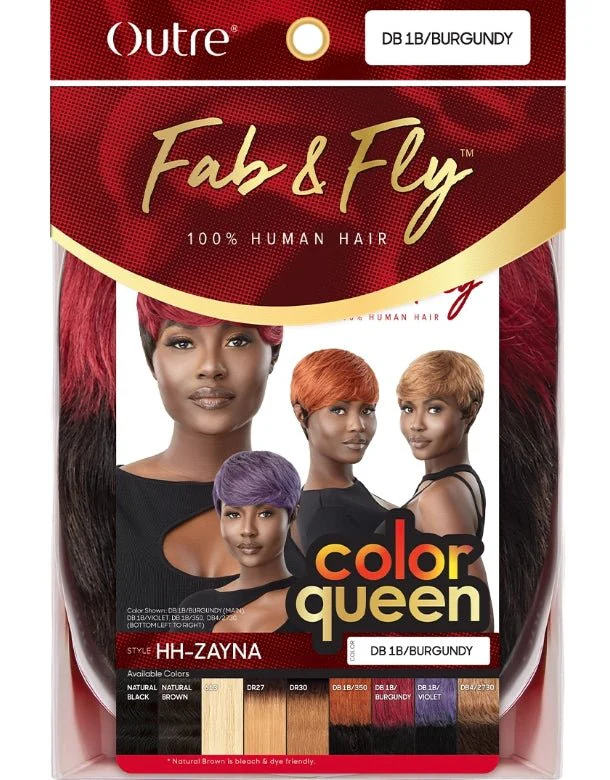 Outre 100% Human Hair Fab & Fly Full Cap Wig Color Queen - ZAYNA - Image 8
