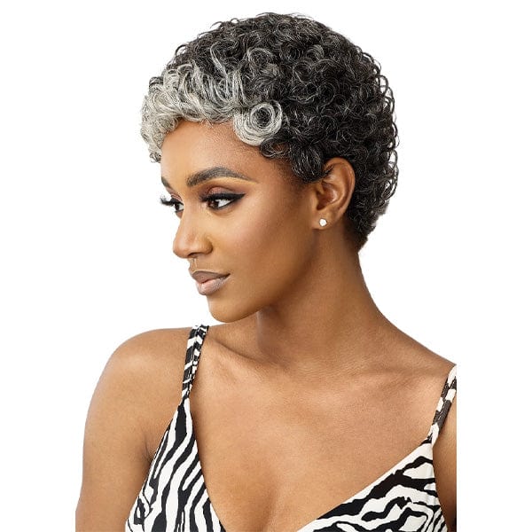 Outre 100% Human Hair Fab & Fly Gray Glamour Full Cap Wig - HH DINA - Image 3