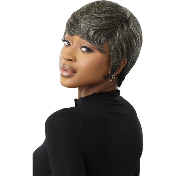 Outre 100% Human Hair Fab & Fly Gray Glamour Full Cap Wig - HH CELIA - Image 2