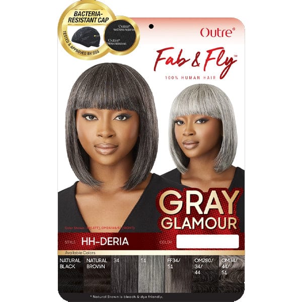 Outre 100% Human Hair Fab & Fly Gray Glamour Full Cap Wig - HH DERIA - Image 5