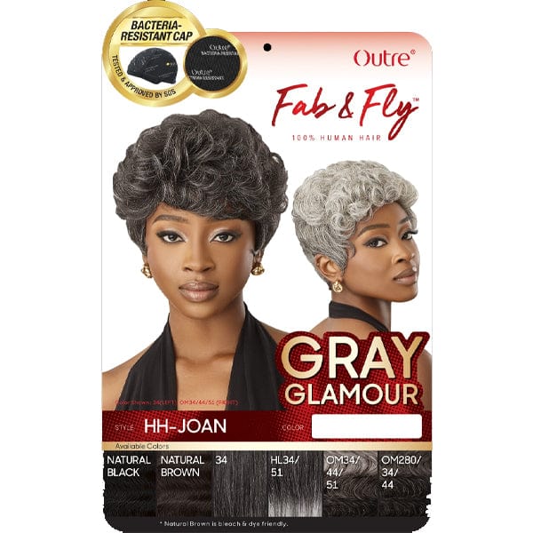 Outre 100% Human Hair Fab & Fly Gray Glamour Full Cap Wig - HH JOAN - Image 5