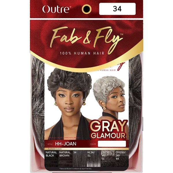 Outre 100% Human Hair Fab & Fly Gray Glamour Full Cap Wig - HH JOAN - Image 6