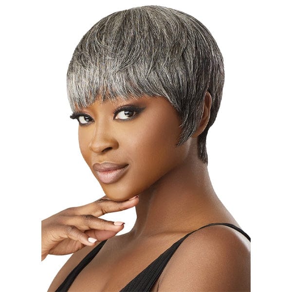 Outre 100% Human Hair Fab & Fly Gray Glamour Full Cap Wig - HH ZAIDA - Image 2