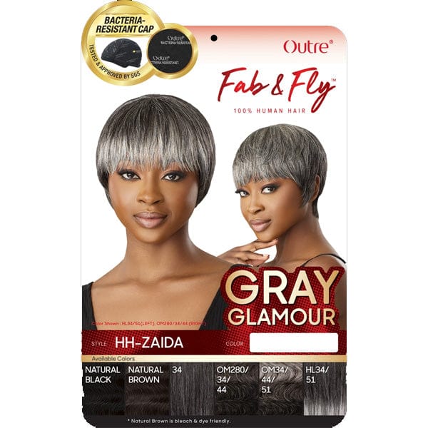 Outre 100% Human Hair Fab & Fly Gray Glamour Full Cap Wig - HH ZAIDA - Image 5