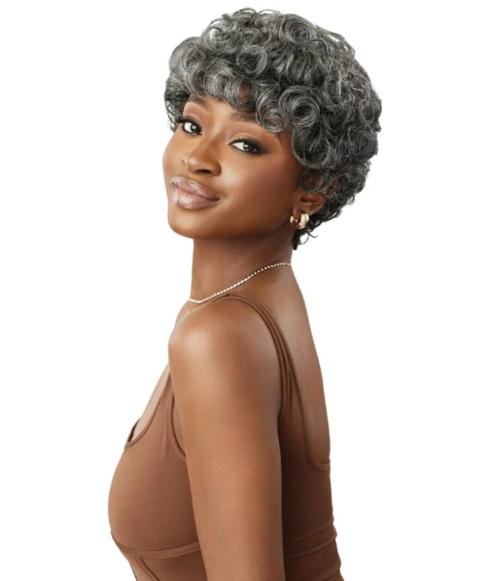 Outre 100% Human Hair Fab & Fly Gray Glamour Wig - EMIR - Image 2