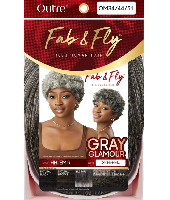 Outre 100% Human Hair Fab & Fly Gray Glamour Wig - EMIR - Image 6