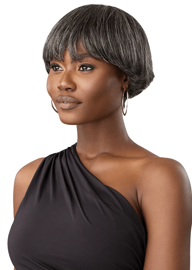 Outre 100% Human Hair Fab & Fly Gray Glamour Wig - MIKAH - Image 2