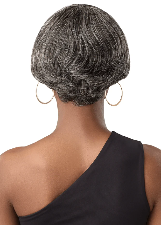 Outre 100% Human Hair Fab & Fly Gray Glamour Wig - MIKAH - Image 3